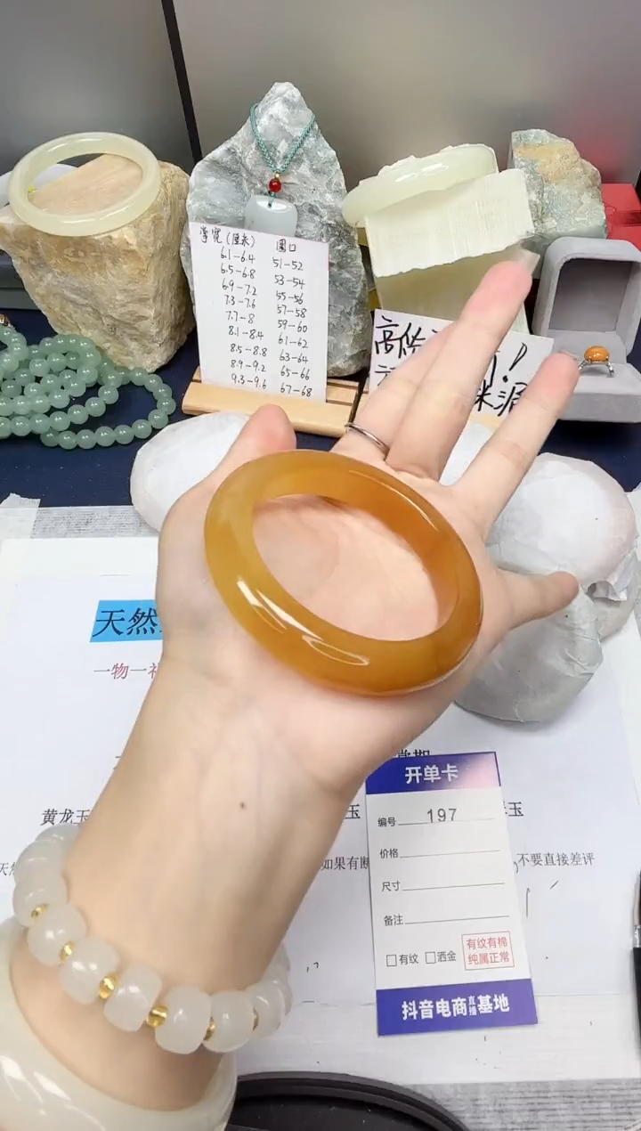 【闪购商品】石英质玉手镯未镶嵌197-财气镯-圈口53