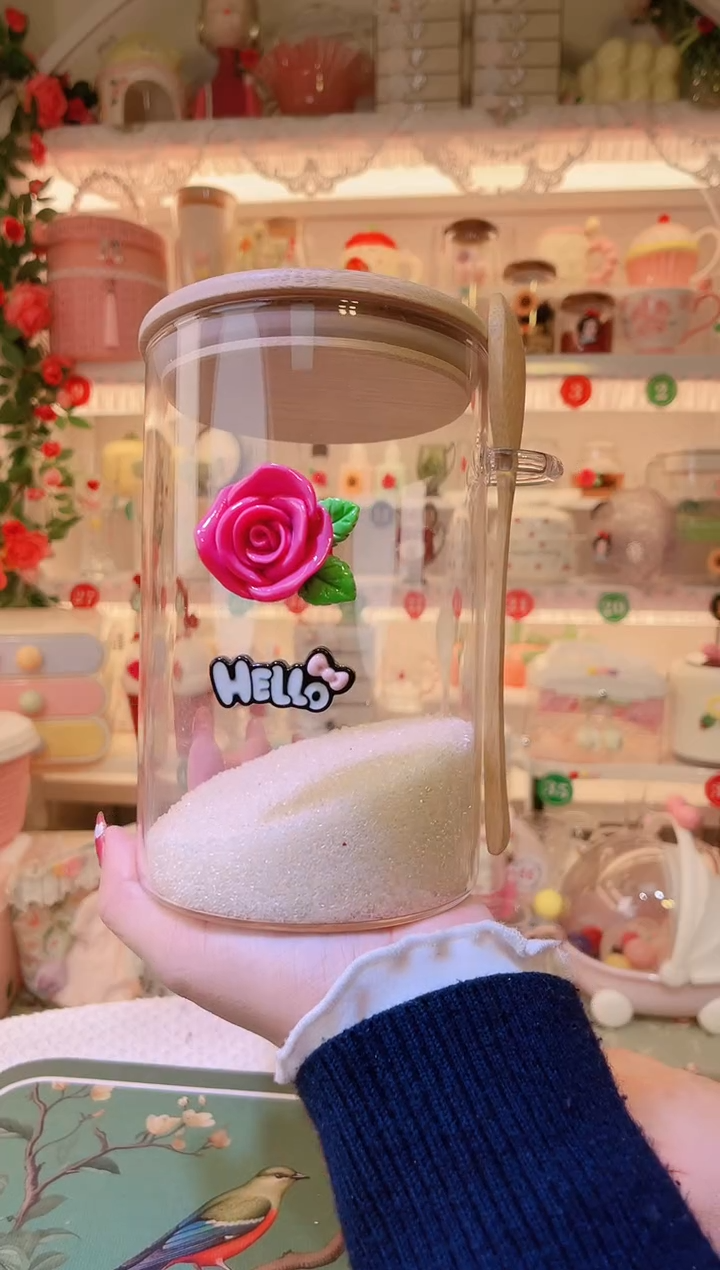玫瑰花白糖罐——手工制作品质好！