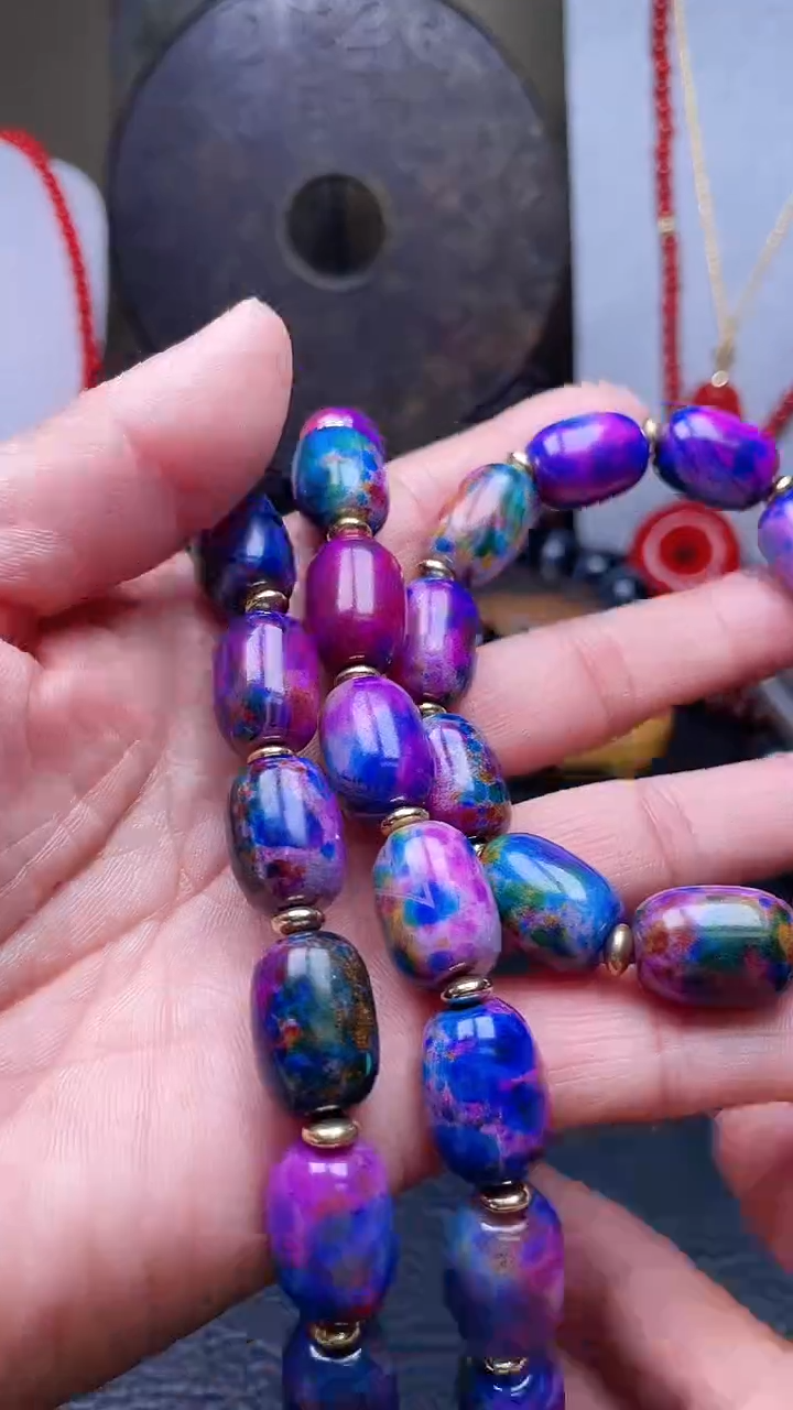 未镶嵌颈饰玛瑙/玉髓天然珠宝万物生七彩血疗王 【多样性拍一发一】