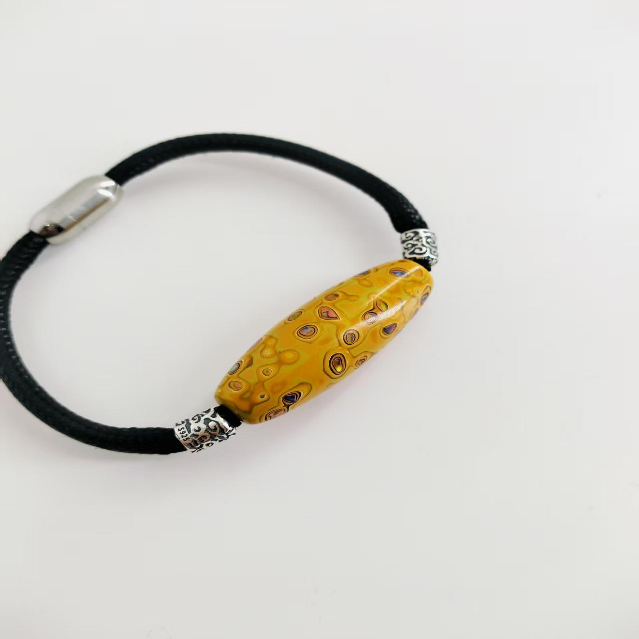 QWWHT黄色筒珠手绳