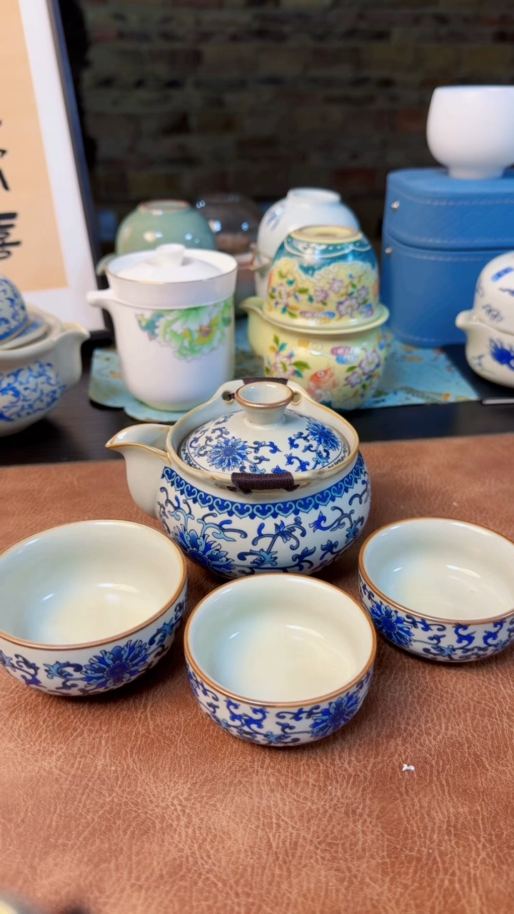 【闪购商品】杯旅行快客茶具，黄龙玉汝，德化羊脂玉瓷