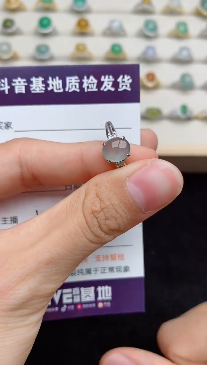 翡翠戒指银S925镶嵌.....