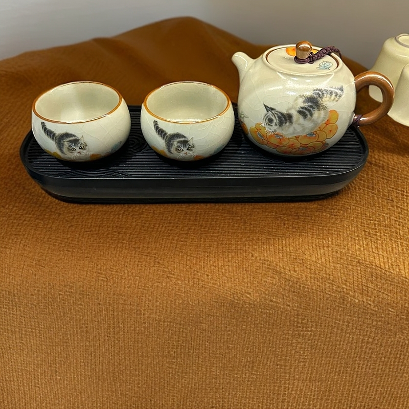 许昌超市代购尼耳茶具 小猫茶具 小猫系列茶具家用正品代购陶瓷