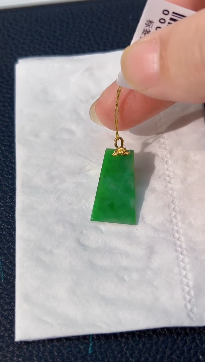 颈饰18K金镶嵌翡翠 缅料A货/支持复检/一件