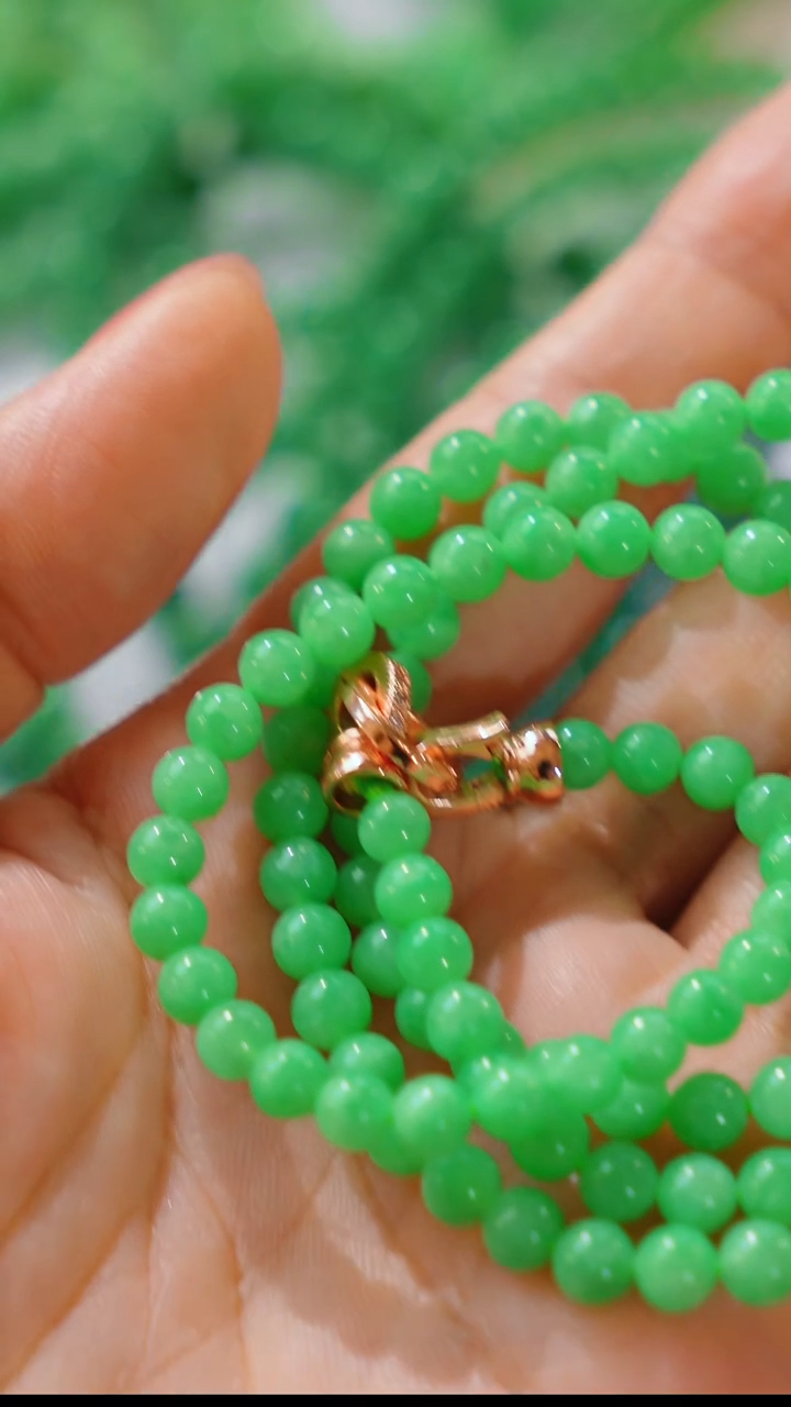 散珠翡翠珠子项链翡翠