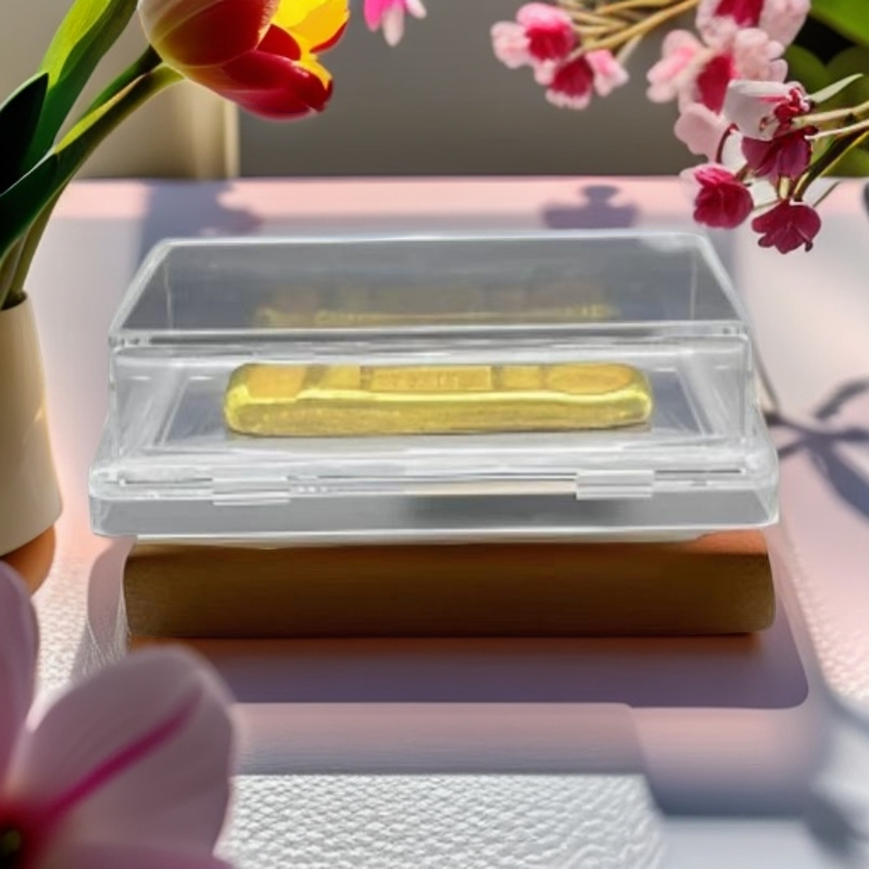 长条金色9999  实心小黄鱼 水晶礼盒包装