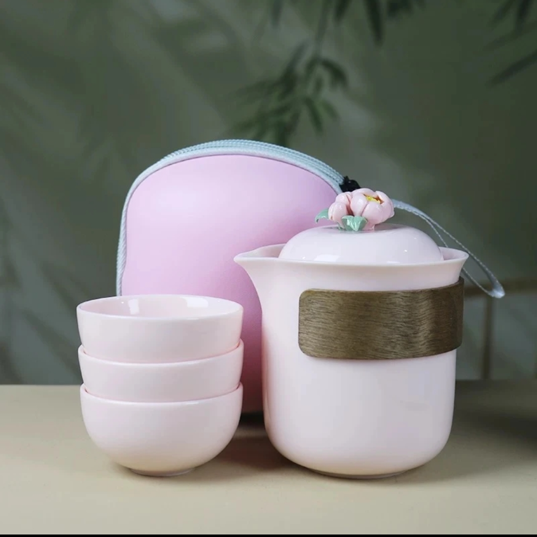 G1726-手捏花一壶三杯旅行快客