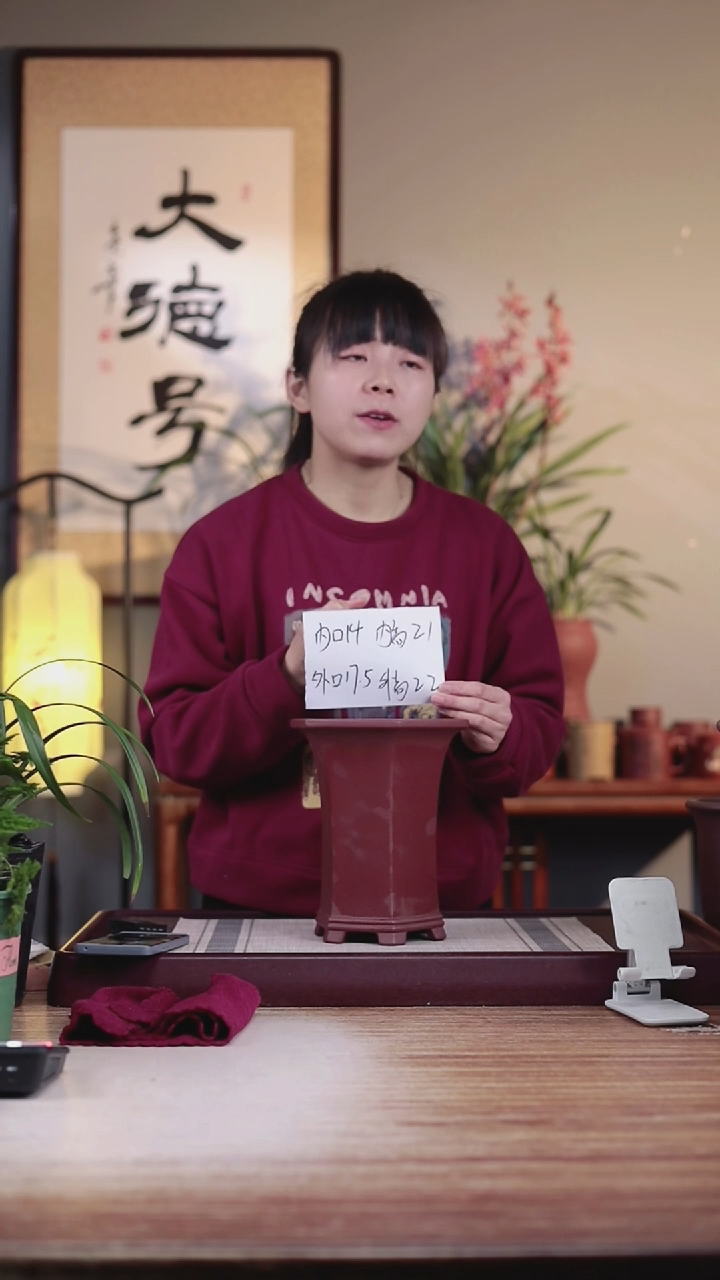 【闪购商品】紫砂花盆素面精工六方一只无托