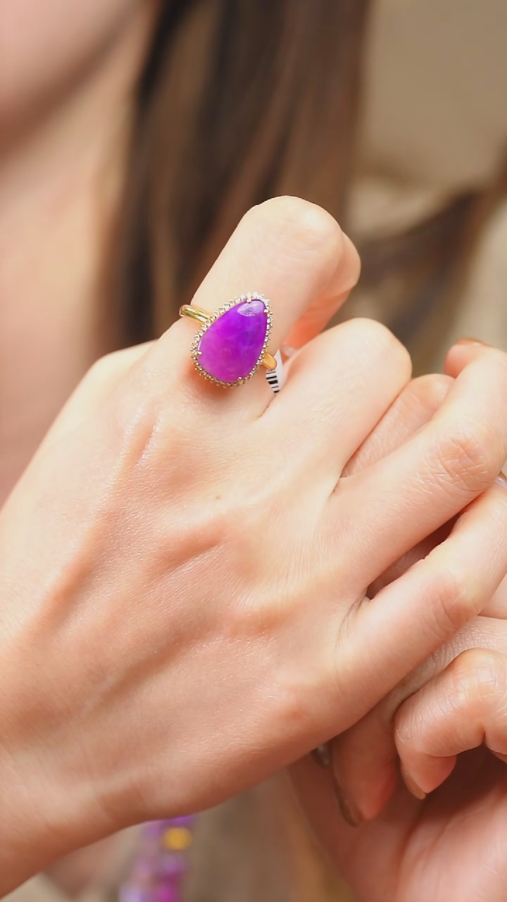 18K金镶嵌苏纪石（舒俱来）戒指22