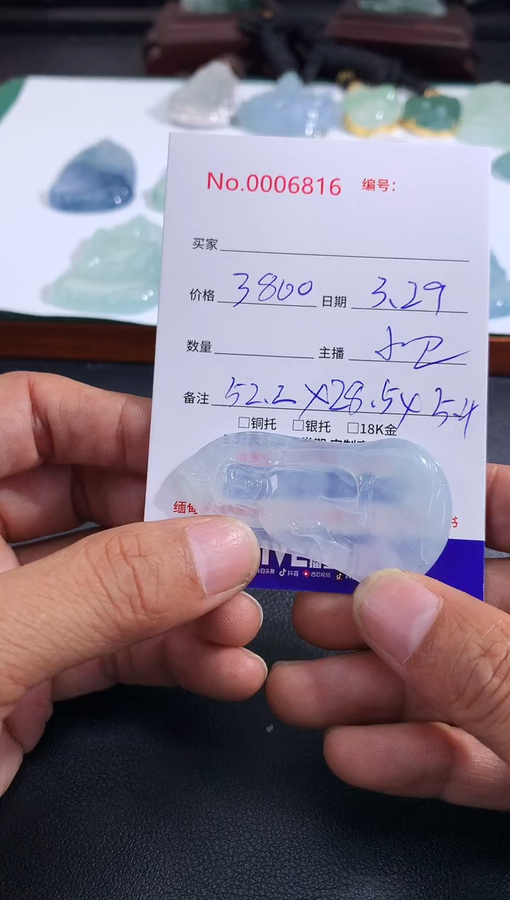 翡翠未镶嵌颈饰素衣