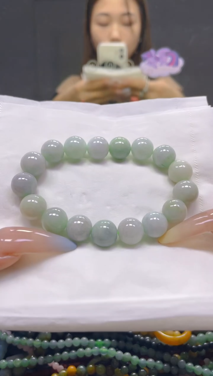 翡翠未镶嵌颈饰10MM/B/翡翠A货，一件也是批发价