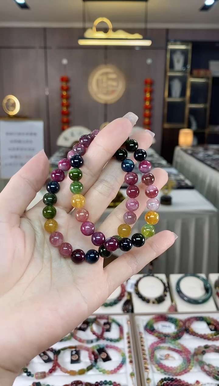 【闪购商品】碧玺单圈手串8mm+未镶嵌（多样性发一条）hon