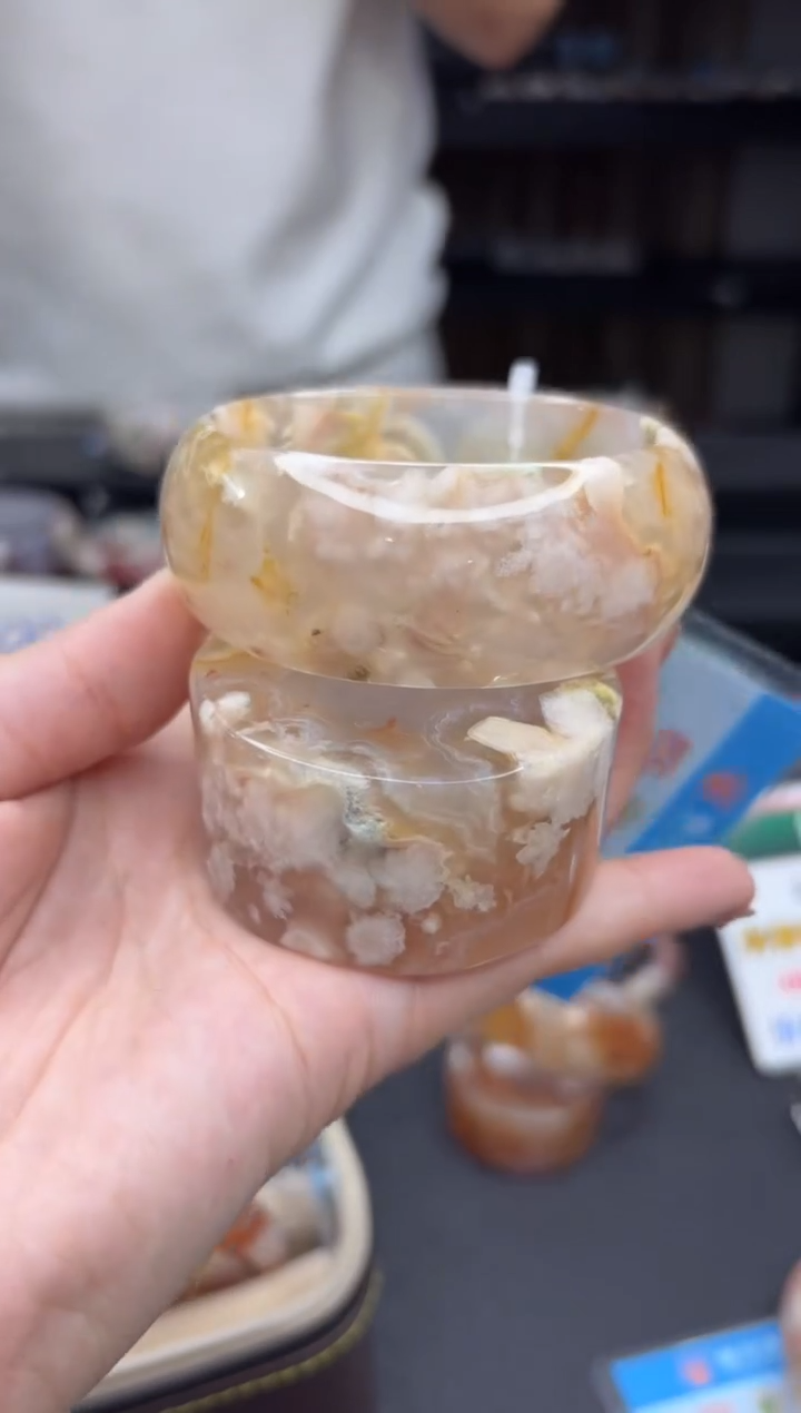 【闪购商品】石英质玉手镯未镶嵌970（58圈赠送镯心）