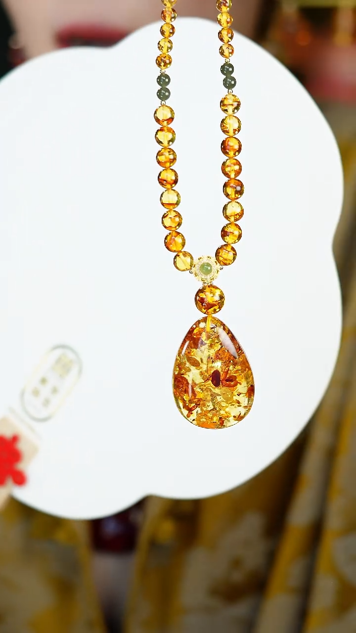 【闪购商品】琥珀（花珀）颈饰未镶嵌福利