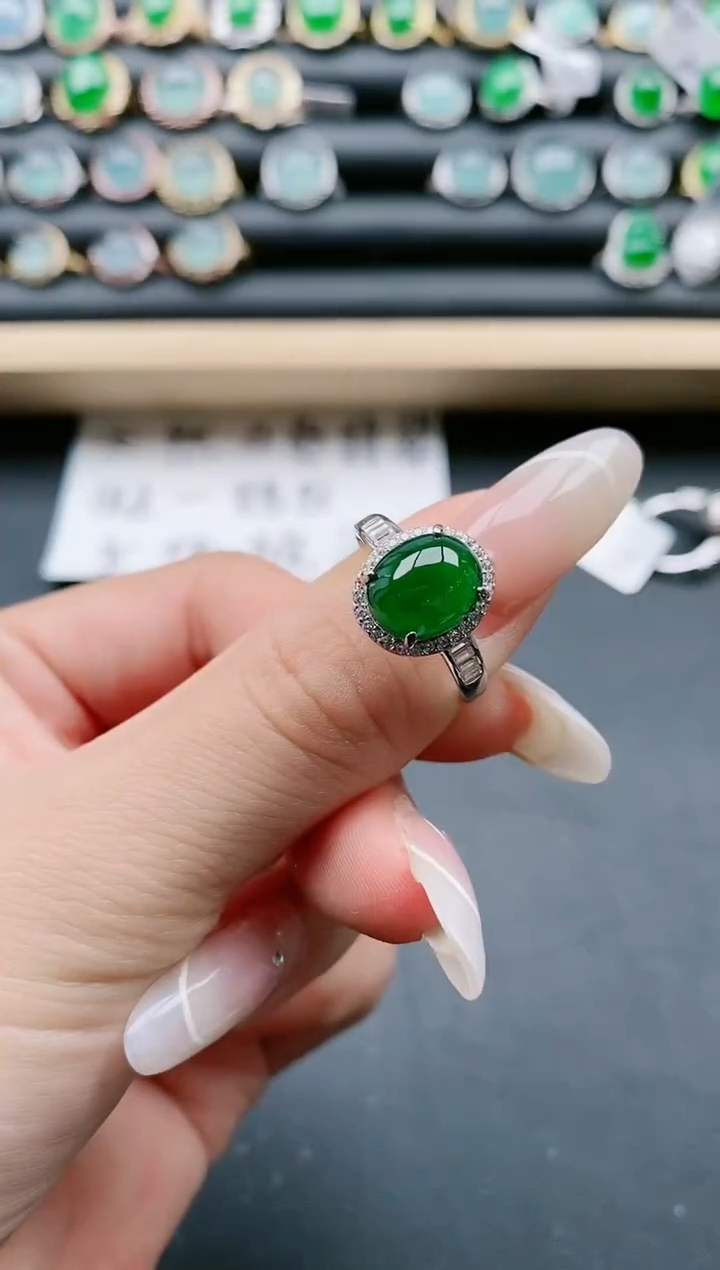 【闪购商品】翡翠戒指银S925镶嵌1111111