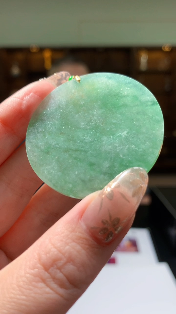 【闪购商品】定制翡翠18K金镶嵌8035yx-jj挂件92