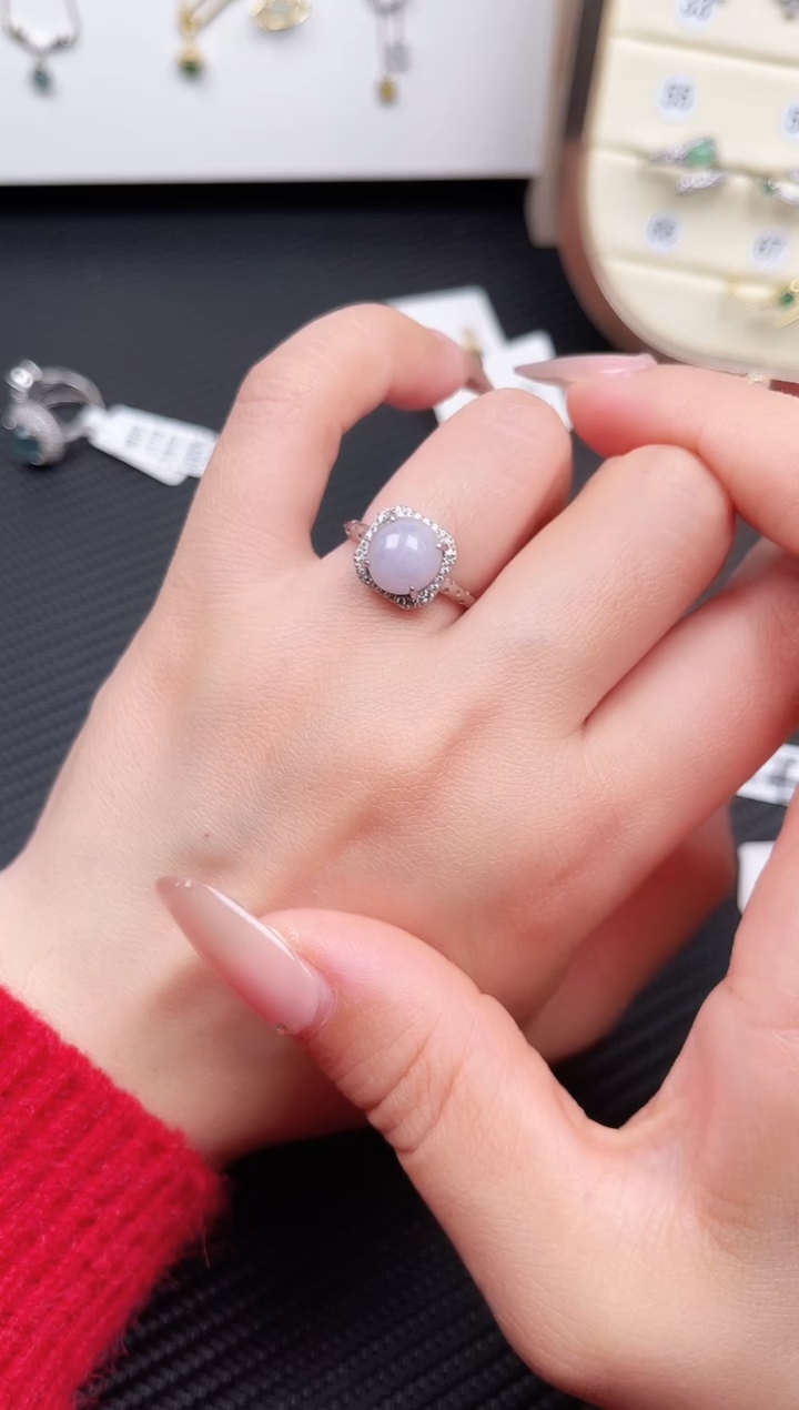 【闪购商品】翡翠戒指银S925镶嵌戒指