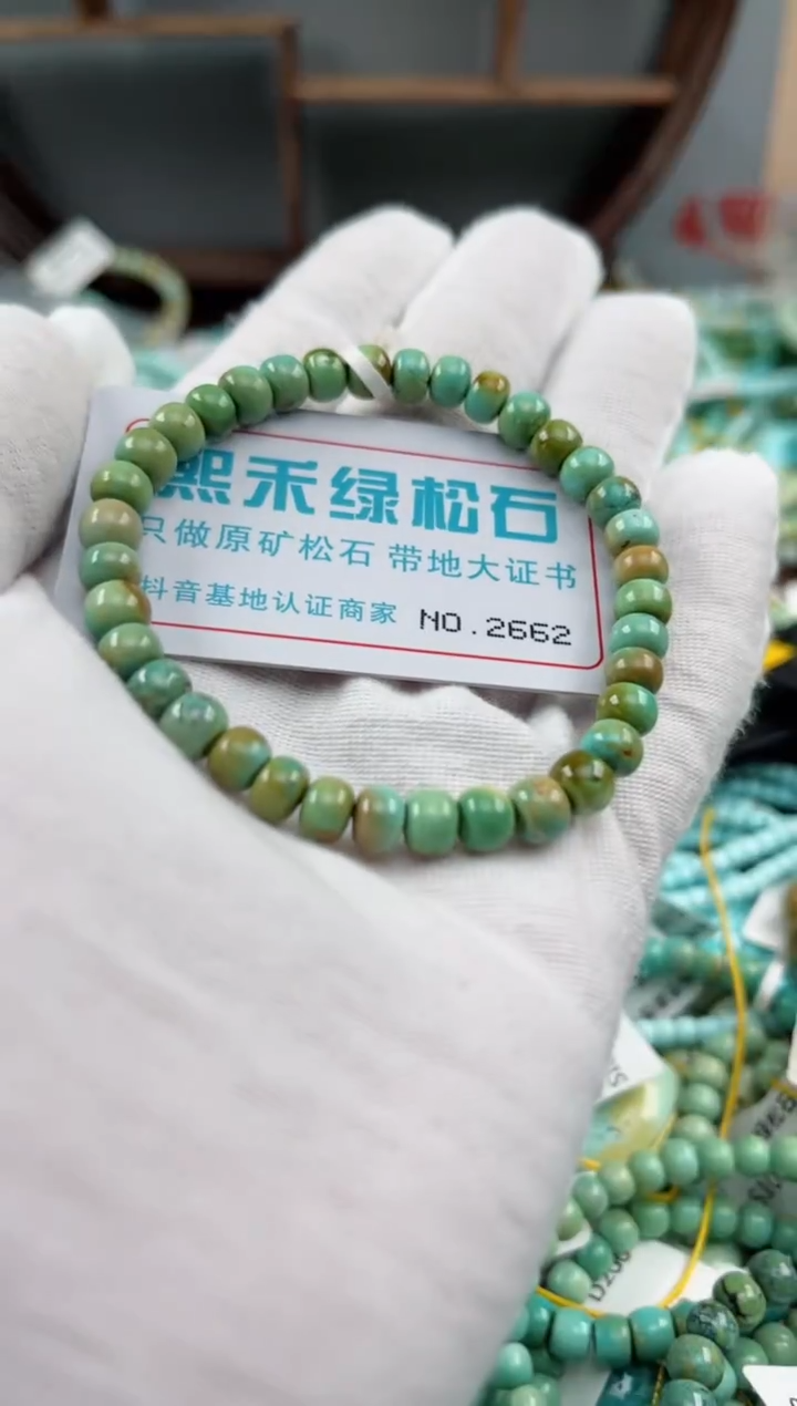 未镶嵌绿松石松石2662