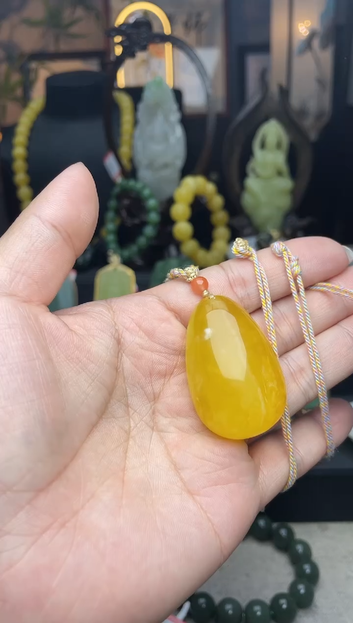 【闪购商品】琥珀颈饰未镶嵌吊坠