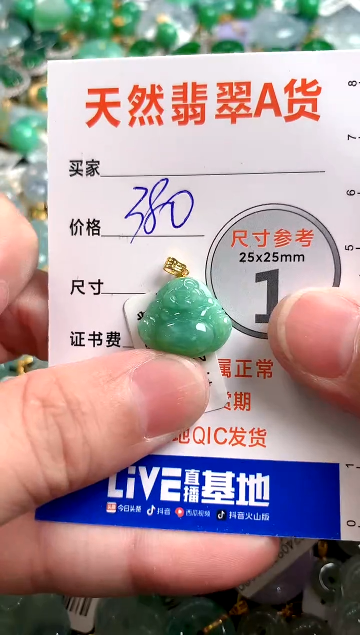 【闪购商品】翡翠颈饰18K金镶嵌0765808375