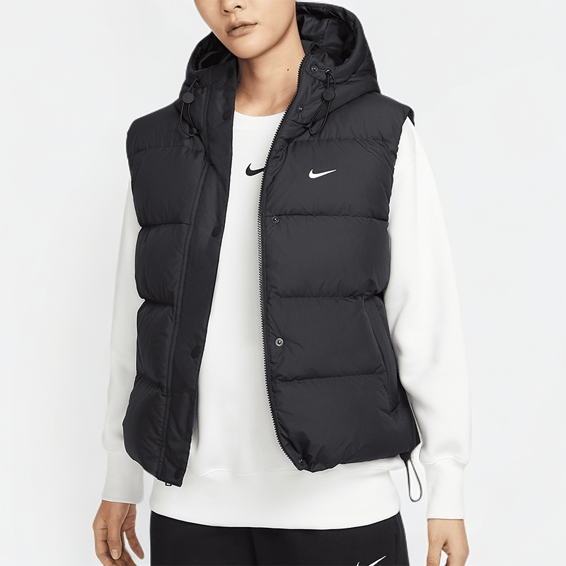 NIKE/耐克女装 舒适百搭保暖休闲运动连帽无袖羽绒马甲FZ5933-010