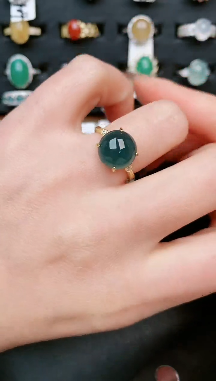 【闪购商品】翡翠戒指银S925镶嵌....