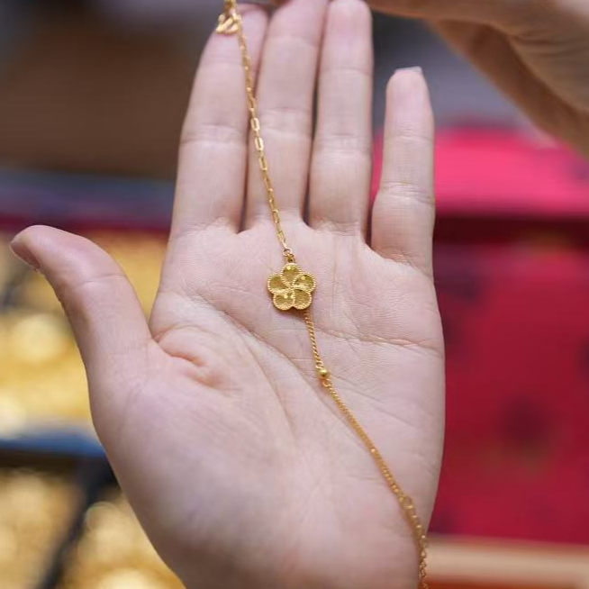 【巧玲专属】足金999五瓣花手链 经典时尚百搭 3.93