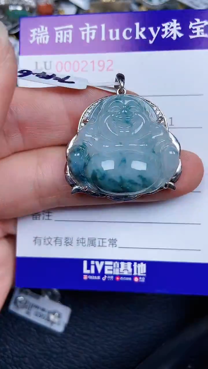 颈饰银S925镶嵌翡翠2192