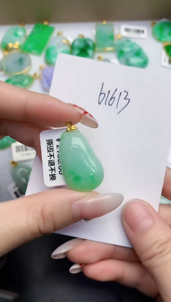 【闪购商品】翡翠颈饰18K金镶嵌000000000000