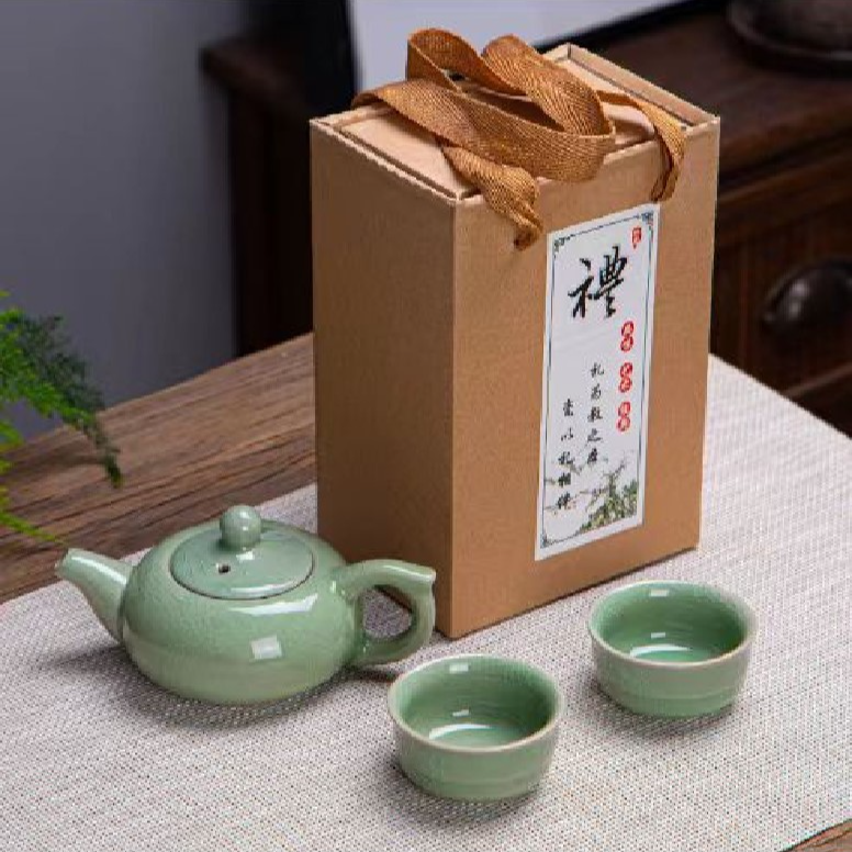 茶具套装哥窑家用泡茶功夫茶中式陶瓷送礼 A116