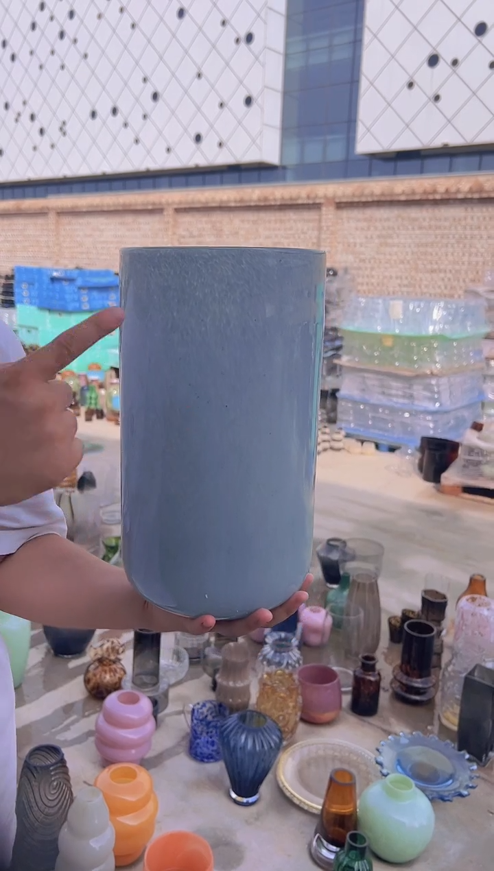 现代客厅摆件玻璃花瓶高级感