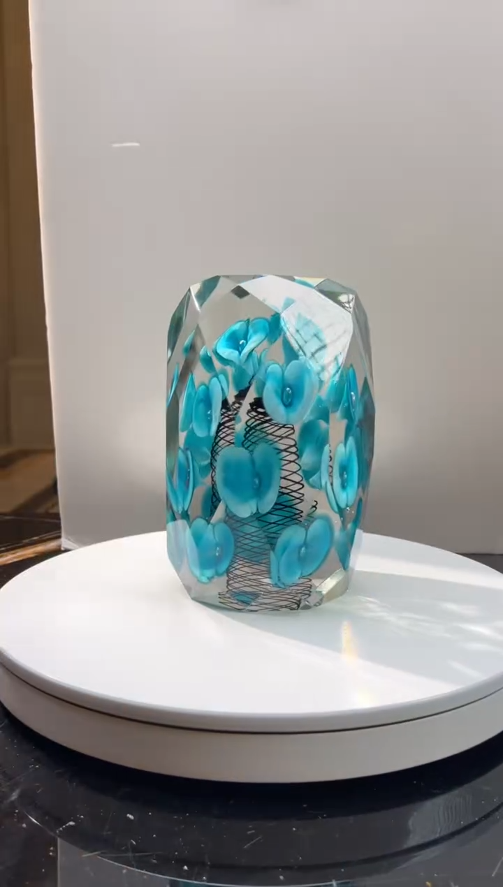 【闪购商品】摆件A35-2蓝色春水晶琉璃摆件