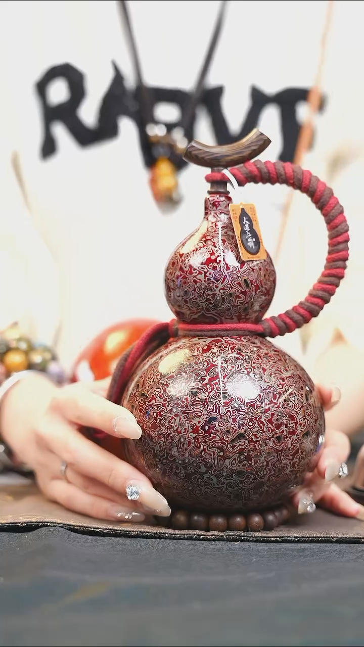 【闪购商品】XT222漆艺酒葫芦不包手串及旋转底座