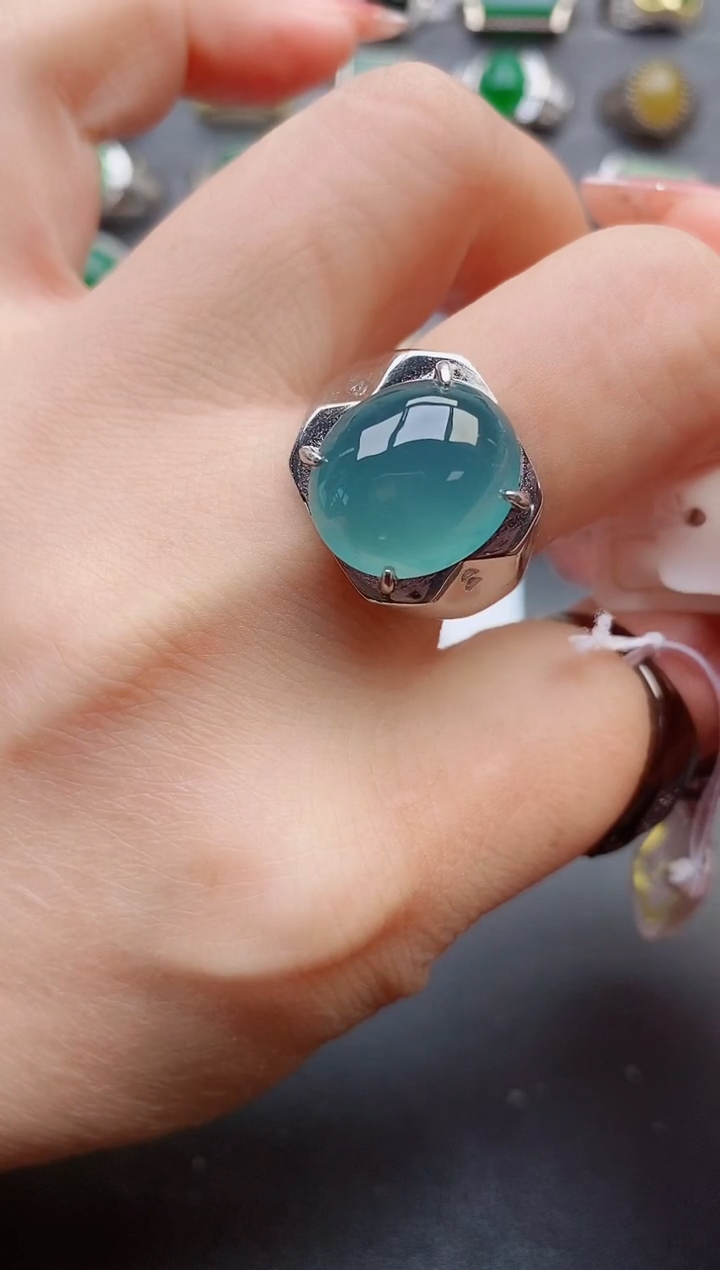 【闪购商品】翡翠戒指银S925镶嵌1212