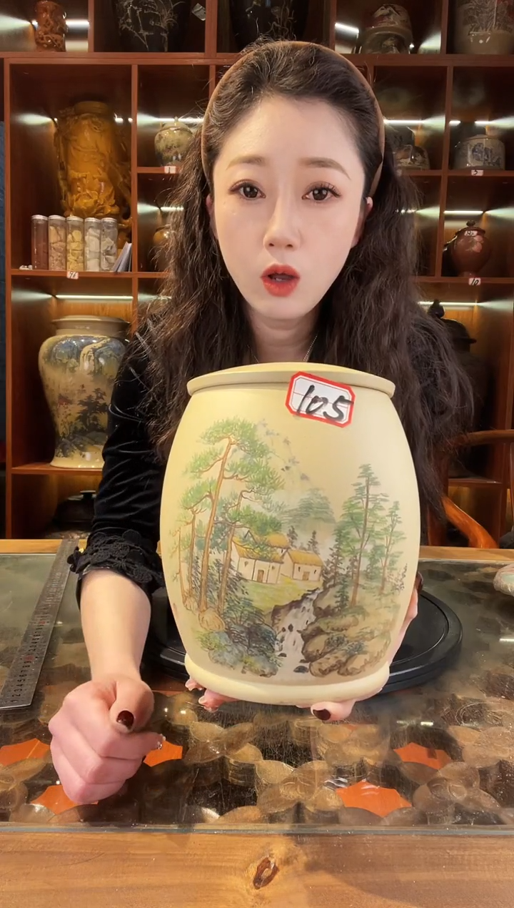 【闪购商品】缸云南建水紫陶白泥小茶罐@105