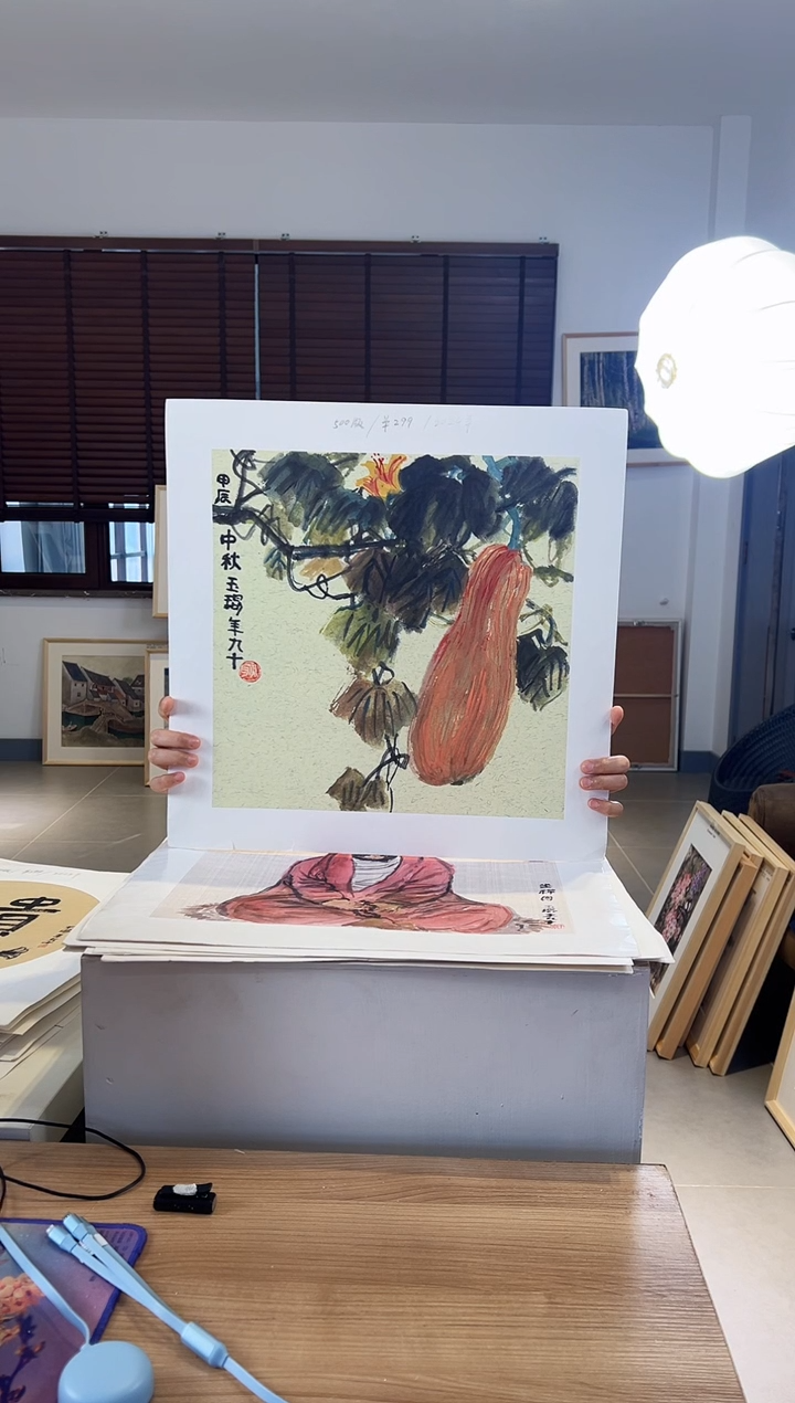 【闪购商品】版画耿玉琨限量作品亲签盖章版画S