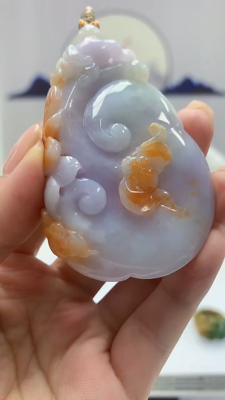 【闪购商品】定制翡翠未镶嵌4812ms-毛货172如意赠珠链