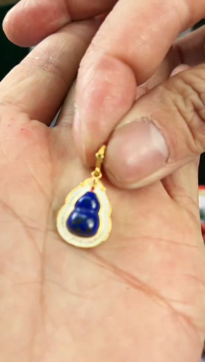银S925镶嵌青金石吊坠(不含链)(36