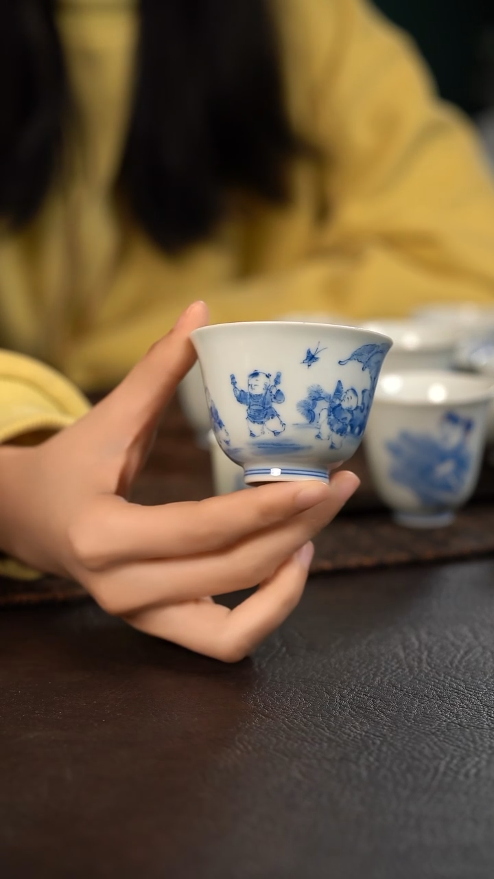 【闪购商品】杯聚澜堂五子闹春铃铛杯