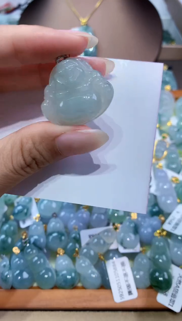 翡翠未镶嵌颈饰天然翡翠A货挂件 