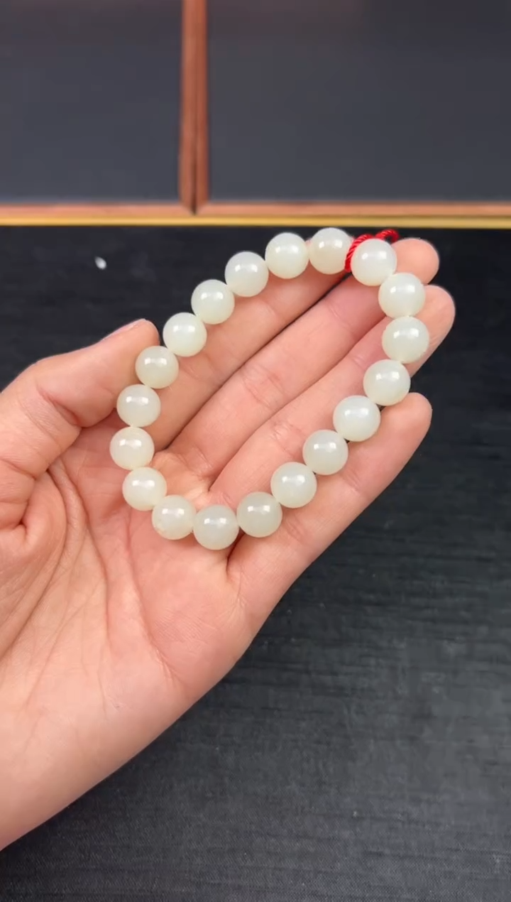 【闪购商品】和田玉手串未镶嵌且末金山微色差卡10