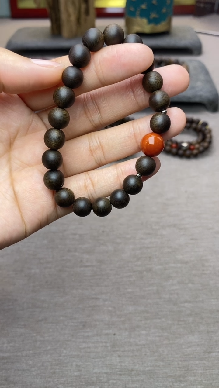 【闪购商品】沉香手串单圈越南芽庄白棋楠0.8 沉水