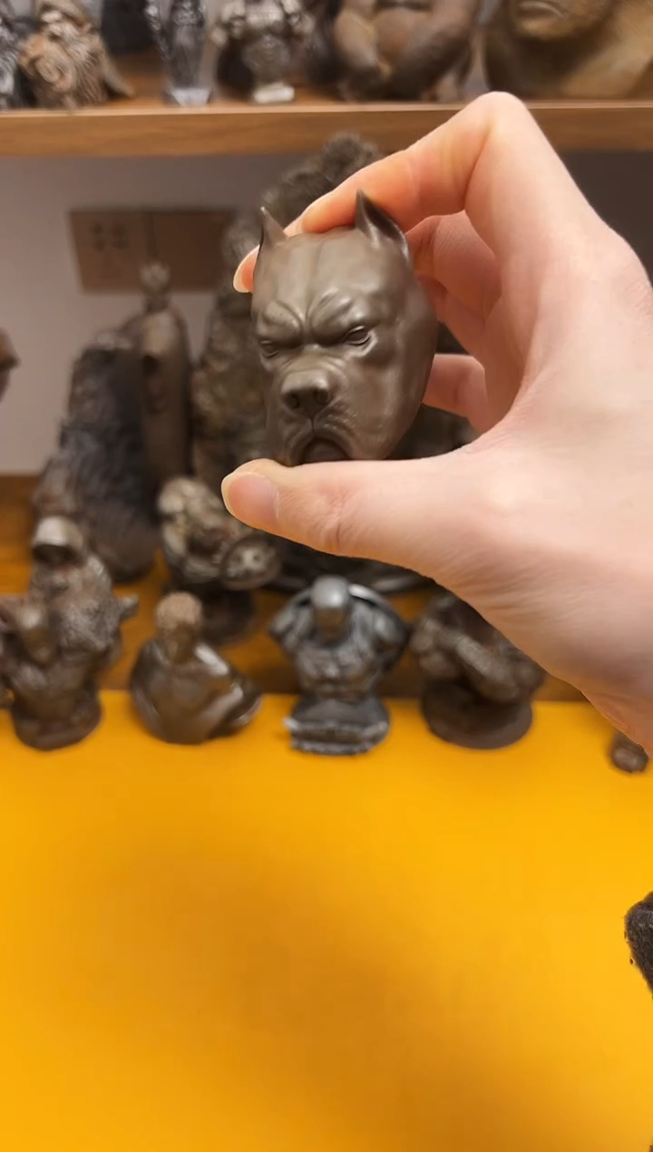 金属实心铁艺---狗头