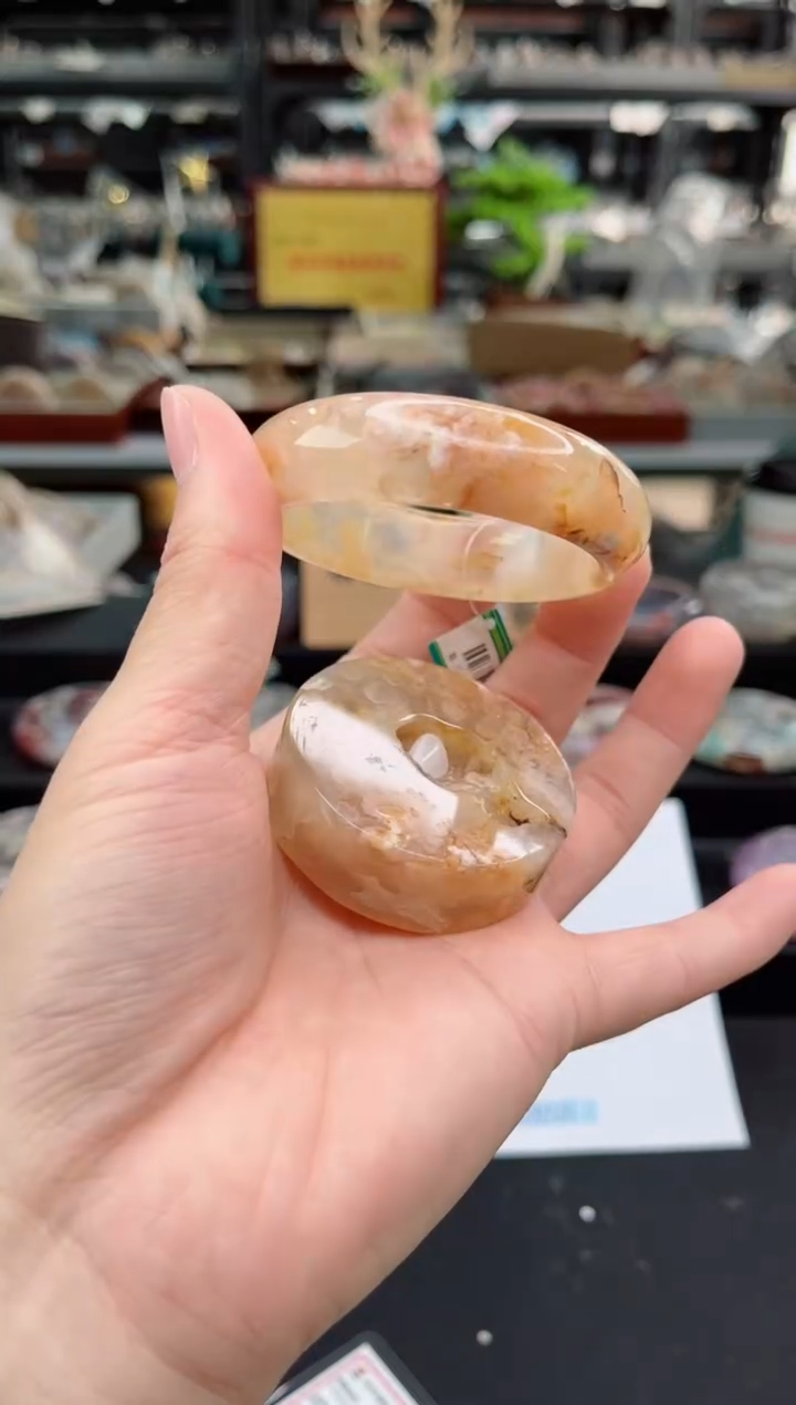 【闪购商品】石英质玉手镯未镶嵌54圈口（赠品镯心）3608085