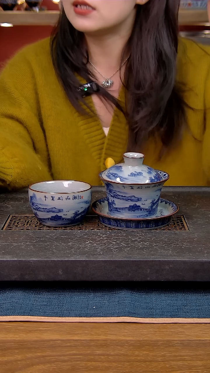 简装家用款2件套 老陶泥开片纹陶瓷茶具