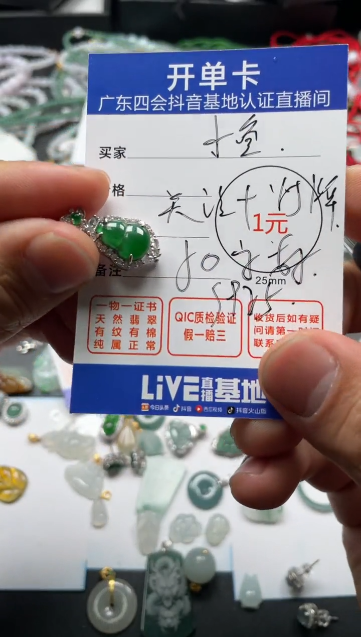 【闪购商品】翡翠颈饰银S925镶嵌挂件