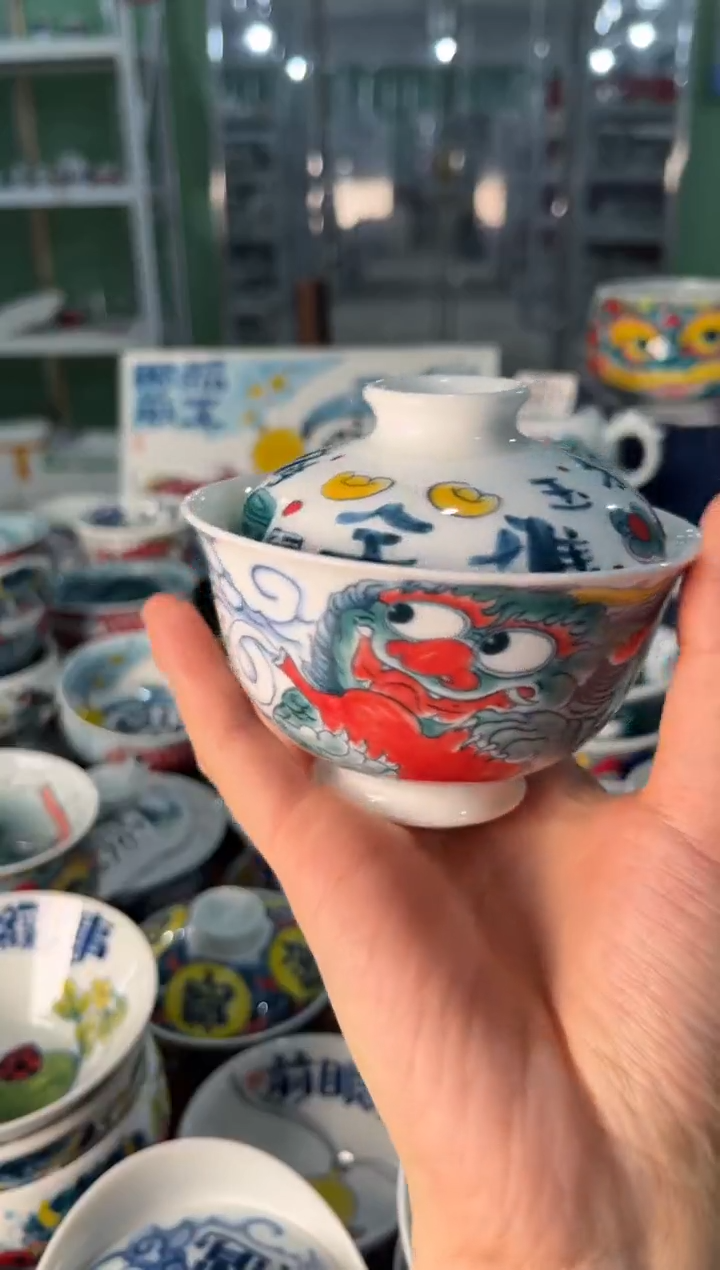 陶瓷昨明景德镇陶瓷：盖碗