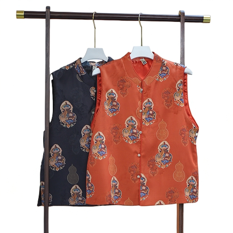 【八宝福禄】新中式国风葫芦提花马甲女春季新款立领时尚马夹上衣