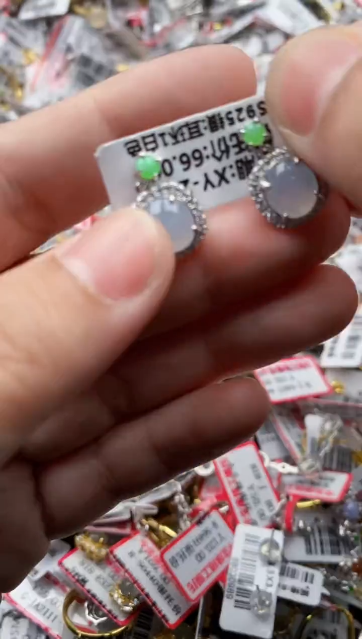 【闪购商品】翡翠戒指银S925镶嵌6666---2