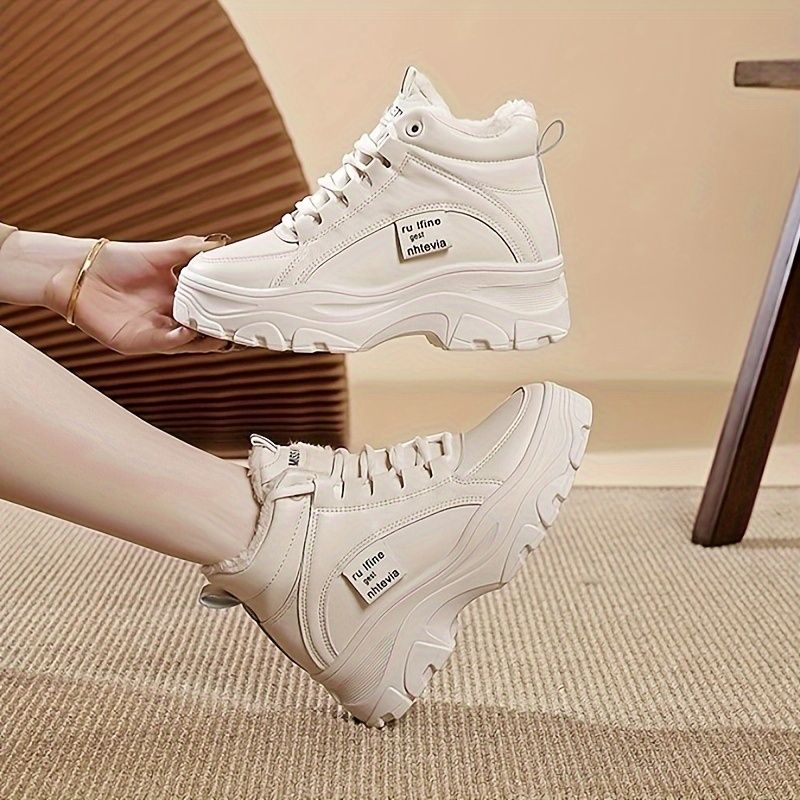 高帮工装冬季加绒休闲鞋女鞋